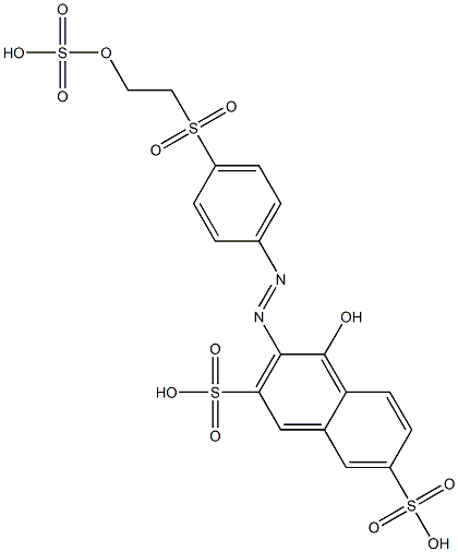 4-Hydroxy-3-[[4-[[2-(sulfooxy)ethyl]sulfonyl]phenyl]azo]-2,7-naphthalenedisulfonic acid Struktur