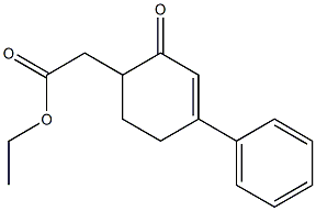 2-Oxo-4-phenyl-3-cyclohexene-1-acetic acid ethyl ester Struktur