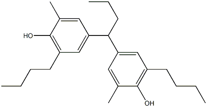 4,4'-Butylidenebis(2-methyl-6-butylphenol) Struktur