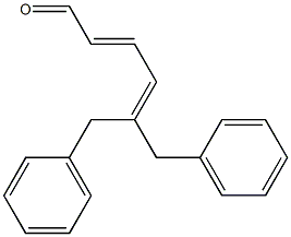 6-Phenyl-5-benzyl-2,4-hexadienal Struktur