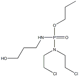 N,N-Bis(2-chloroethyl)-N'-(3-hydroxypropyl)diamidophosphoric acid propyl ester Struktur