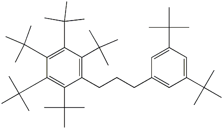 1-(Penta-tert-butylphenyl)-3-(3,5-di-tert-butylphenyl)propane Struktur