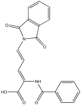 2-(Benzoylamino)-5-(1,3-dioxoisoindolin-2-yl)-2,4-pentadienoic acid Struktur