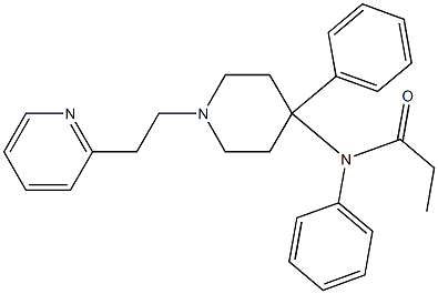 N-(Phenyl)-N-[1-(2-(2-pyridinyl)ethyl)-4-phenylpiperidin-4-yl]propanamide Struktur