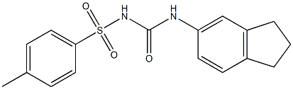 1-(Indan-5-yl)-3-(4-methylphenylsulfonyl)urea Struktur