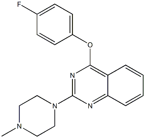 2-[4-Methyl-1-piperazinyl]-4-(4-fluorophenoxy)quinazoline Struktur