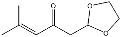 4-Methyl-1-(1,3-dioxolan-2-yl)-3-penten-2-one Struktur