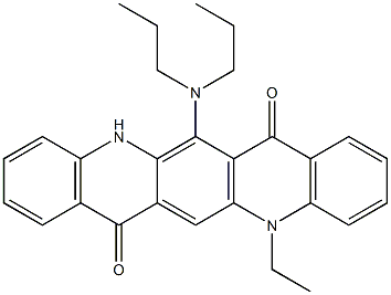 6-(Dipropylamino)-12-ethyl-5,12-dihydroquino[2,3-b]acridine-7,14-dione Struktur