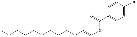 4-Hydroxybenzoic acid 1-dodecenyl ester Struktur