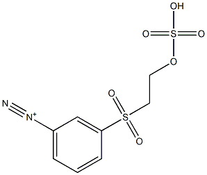 m-[2-(Hydroxysulfonyloxy)ethylsulfonyl]benzenediazonium Struktur