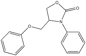 4-Phenoxymethyl-3-phenyloxazolidin-2-one Struktur