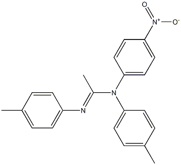 N1,N2-Bis(p-methylphenyl)-N1-(p-nitrophenyl)acetamidine Struktur