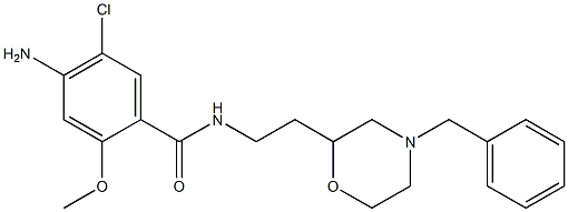 4-Amino-5-chloro-2-methoxy-N-[2-(4-benzylmorpholin-2-yl)ethyl]benzamide Struktur