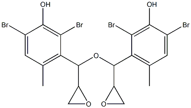 2,4-Dibromo-6-methyl-3-hydroxyphenylglycidyl ether Struktur