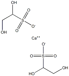 Bis(1,2-dihydroxyethanesulfonic acid)calcium salt Struktur