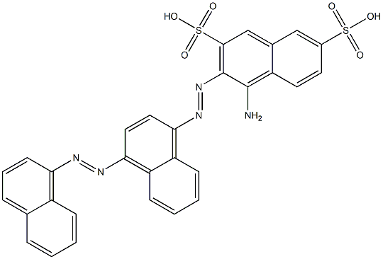 4-Amino-3-[[4-(1-naphthalenylazo)naphthalen-1-yl]azo]-2,7-naphthalenedisulfonic acid Struktur