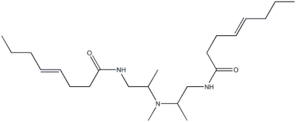 N,N'-[Methyliminobis(2-methyl-2,1-ethanediyl)]bis(4-octenamide) Struktur