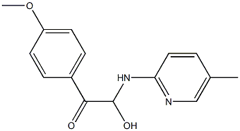 5-Methyl-2-[[2-(p-methoxyphenyl)-1-hydroxy-2-oxoethyl]amino]pyridine Struktur