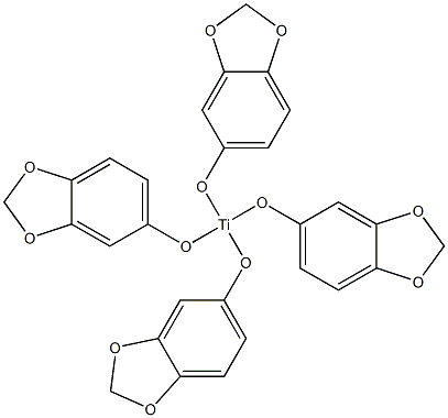 Tetrakis(3,4-methylenedioxyphenoxy)titanium(IV) Struktur