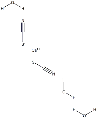 Calcium thiocyanate trihydrate Struktur