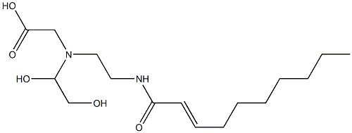 N-(1,2-Dihydroxyethyl)-N-[2-(2-decenoylamino)ethyl]aminoacetic acid Struktur