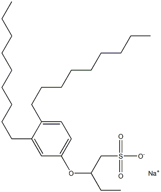 2-(3,4-Dinonylphenoxy)butane-1-sulfonic acid sodium salt Struktur