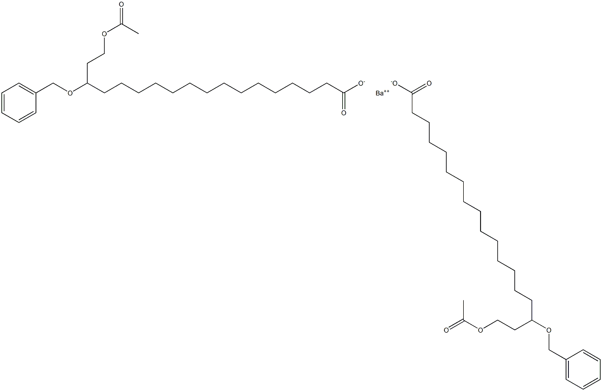 Bis(16-benzyloxy-18-acetyloxystearic acid)barium salt Struktur