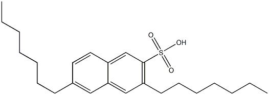 3,6-Diheptyl-2-naphthalenesulfonic acid Struktur