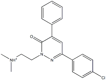 N,N-Dimethyl-N-[2-[[2,3-dihydro-4-phenyl-6-(4-chlorophenyl)-3-oxopyridazin]-2-yl]ethyl]aminium Struktur