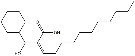 (Z)-2-(Hydroxycyclohexylmethyl)-2-tridecenoic acid Struktur