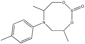 5,6,7,8-Tetrahydro-4,7-dimethyl-6-(4-methylphenyl)-4H-1,3,2,6-dioxathiazocine 2-oxide Struktur