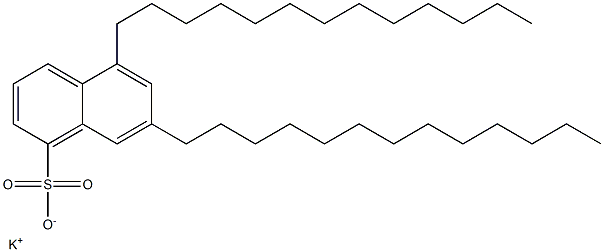 5,7-Ditridecyl-1-naphthalenesulfonic acid potassium salt Struktur