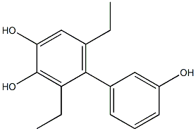 2,6-Diethyl-1,1'-biphenyl-3,3',4-triol Struktur