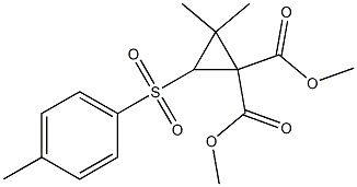 3-(4-Methylphenyl)sulfonyl-2,2-dimethylcyclopropane-1,1-dicarboxylic acid dimethyl ester Struktur