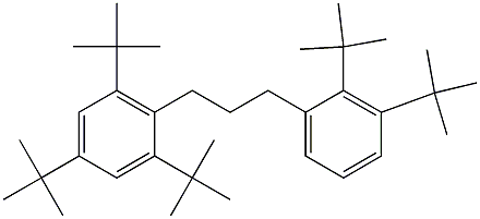 1-(2,4,6-Tri-tert-butylphenyl)-3-(2,3-di-tert-butylphenyl)propane Struktur