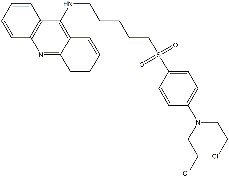 9-[5-[4-[Bis(2-chloroethyl)amino]phenylsulfonyl]pentylamino]acridine Struktur