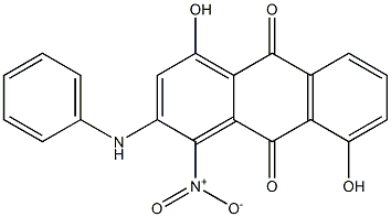 2-Anilino-4,8-dihydroxy-1-nitroanthraquinone Struktur