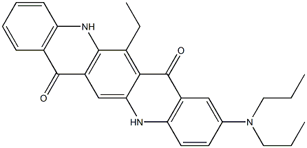 2-(Dipropylamino)-13-ethyl-5,12-dihydroquino[2,3-b]acridine-7,14-dione Struktur