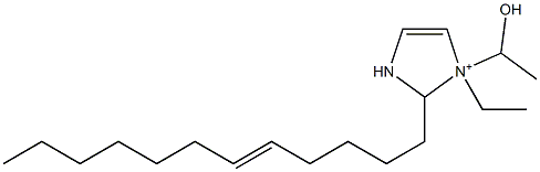 2-(5-Dodecenyl)-1-ethyl-1-(1-hydroxyethyl)-4-imidazoline-1-ium Struktur