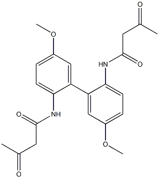 N,N'-Diacetoacetyl-5,5'-dimethoxy-1,1'-biphenyl-2,2'-diamine Struktur