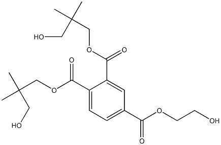 1,2,4-Benzenetricarboxylic acid 4-(2-hydroxyethyl)1,2-bis(3-hydroxy-2,2-dimethylpropyl) ester Struktur