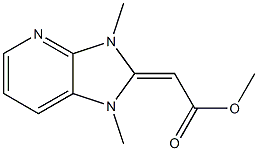 2-[[2,3-Dihydro-1,3-dimethyl-1H-imidazo[4,5-b]pyridin]-2-ylidene]acetic acid methyl ester Struktur