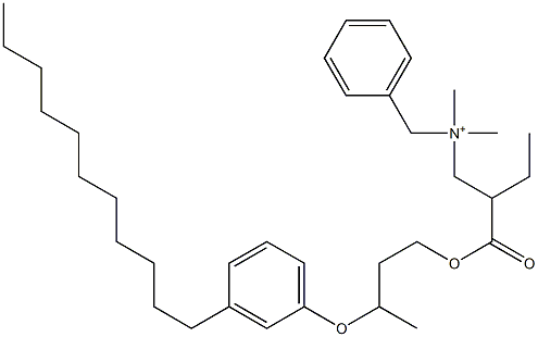 N,N-Dimethyl-N-benzyl-N-[2-[[3-(3-undecylphenyloxy)butyl]oxycarbonyl]butyl]aminium Struktur