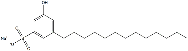 3-Hydroxy-5-tridecylbenzenesulfonic acid sodium salt Struktur