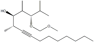 (1S,2S)-2-Methyl-1-[(1R,2S)-1,3-dimethyl-2-methoxymethoxybutyl]-3-undecyn-1-ol Struktur