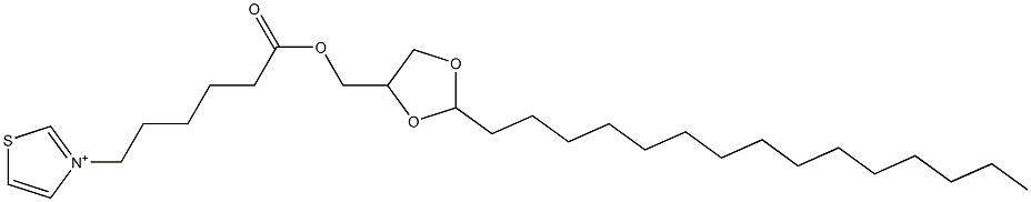 3-[6-(2-Pentadecyl-1,3-dioxolan-4-ylmethoxy)-6-oxohexyl]thiazolium Struktur