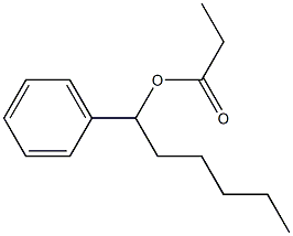 Propanoic acid 1-phenylhexyl ester Struktur