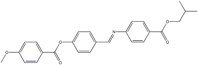 4-[4-(4-Methoxybenzoyloxy)benzylideneamino]benzoic acid isobutyl ester Struktur