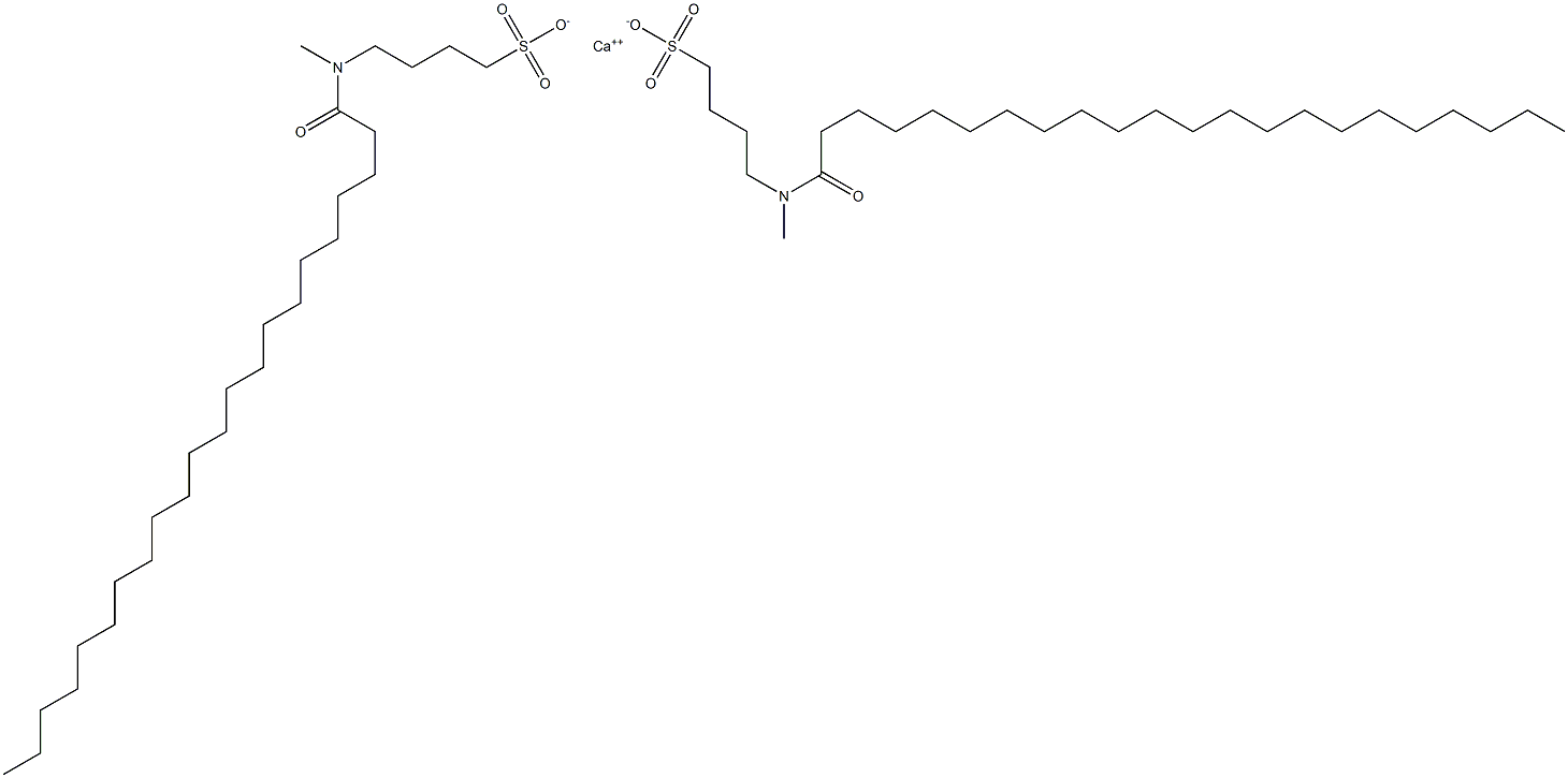 Bis[4-[N-(1-oxodocosyl)-N-methylamino]-1-butanesulfonic acid]calcium salt Struktur