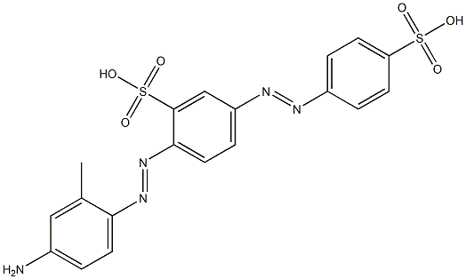 4-(4-Amino-2-methylphenylazo)azobenzene-3,4'-disulfonic acid Struktur